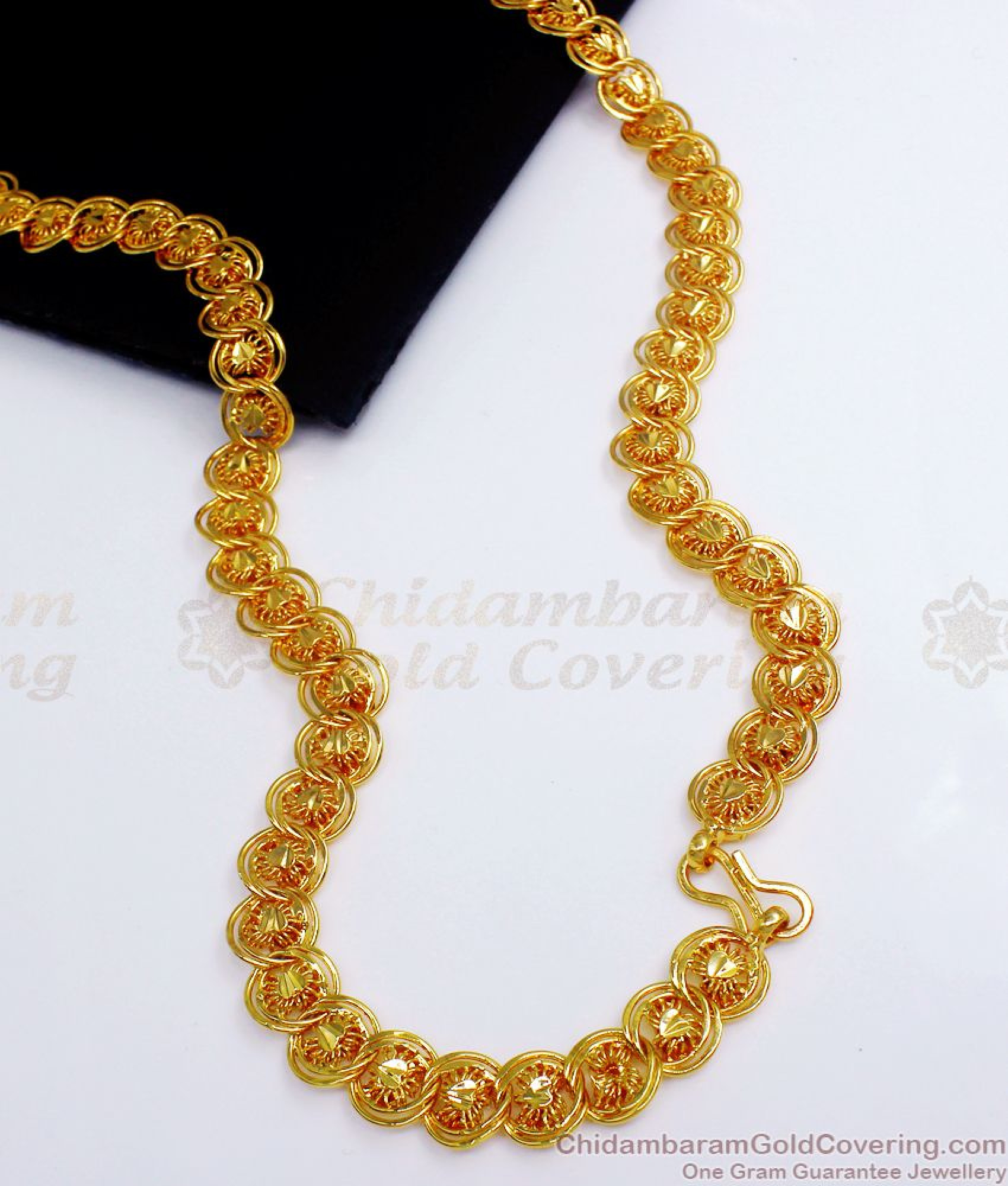 Chrt Over Thick Hearti Design One Gram Gold Chain Party Wear