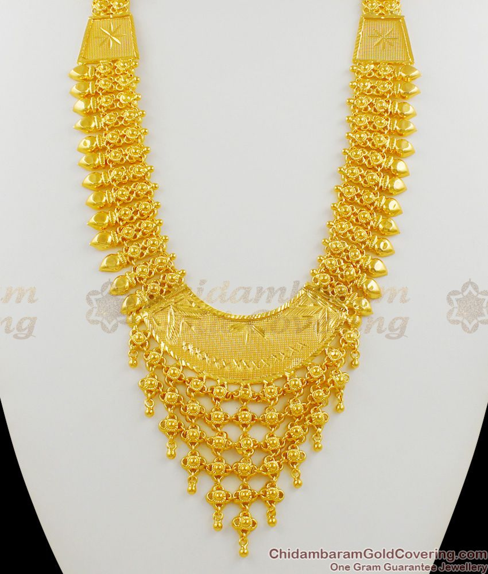 One Gram Gold Plated Amazing Haram Bridal Wear Kerala Jewelry