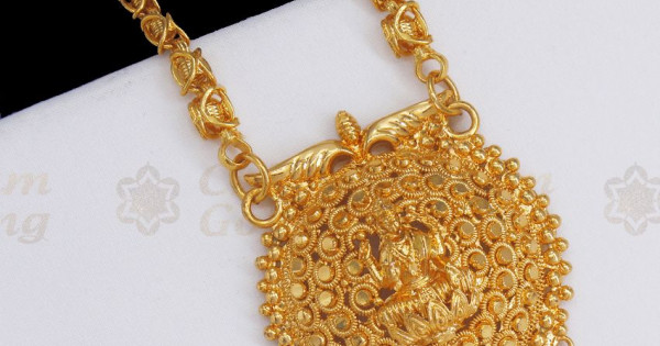 Traditional Gold Imitation Lakshmi Dollar Chain Shop Online BGDR890