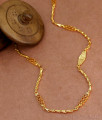 CGLM118-Lg 30 Inch Long Traditional One Gram Gold Chain Wheat Thali For Women