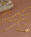 CGLM119 Slim Wheat Design Daily Wear Gold Plated Thin Chain