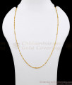 CGLM119 Slim Wheat Design Daily Wear Gold Plated Thin Chain