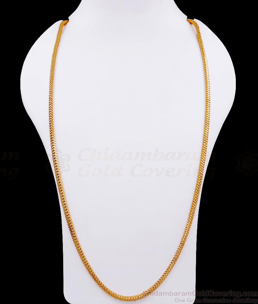 CGLM75-Lg 30 Inch Long Trendy Box Type Gold Imitation Chain Bridal And Regular Wear