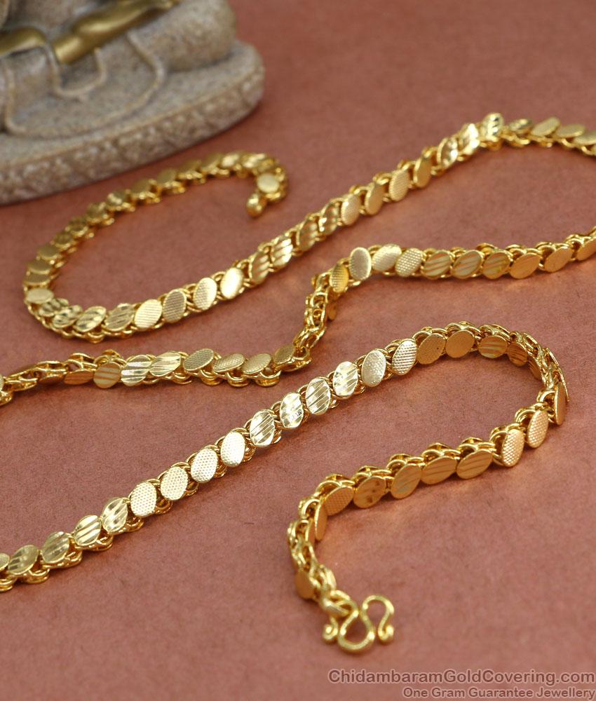 CHRT76 New Arrival Oval Shaped Gold Plated Chain 1 Gram Gold Jewelry