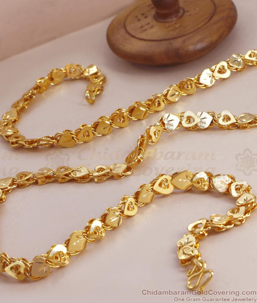 CHRT88 Stylish Heart Shaped Gold Imitation Chain Designs Buy Online