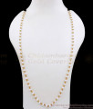 CKMN156-LG 30 Inch Long One Gram Gold Muthu Malai Pearl Chain For Regular Use
