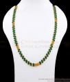 CKMN166-Lg 30 Inch Long Two Line Green Crystal Mala Emerald Necklace Design