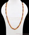 CKMN169 Thin Gold And Coral Beads 2 Line Gold Chain Shop Online