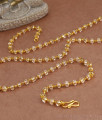 CKMN177 Small White Crystals Gold Chain Daily Wear Collections