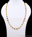 CKMN178 New Model Heart Shaped Navaratnam Gold Chain Women Fashion Jewelry