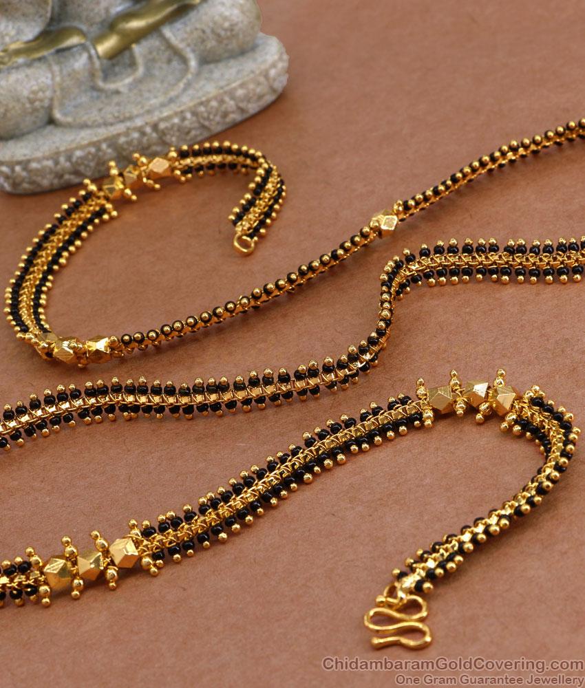 CKMN186 Unique Handmade Karimani Malai Gold Plated Thali Chain