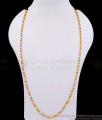 CKMN196-Lg 30 Inch Long Golden Beads Guarantee Chain Pearl Jewellery