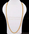 CKMN199-Lg 30 Inch Long Double Line Pearl Chain Gold Plated Neck Chain