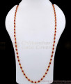 CKMN202-Lg 30 Inch Long Traditional Ruby Crystal Beads Gold Plated Chain For Women