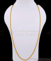 CKMN205-Lg 30 Inch Long Small Golden Beads Chain For Everyday Wear