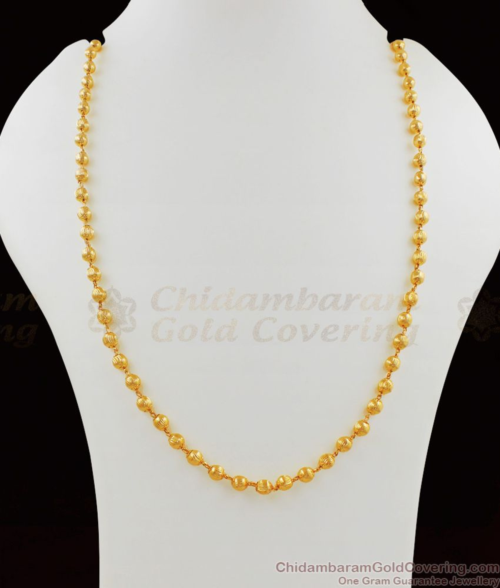 Buy Gold Mani Malai One Gram Gold Chain Design For Daily Use Shop Online