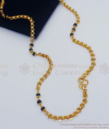 gold chain with black crystal