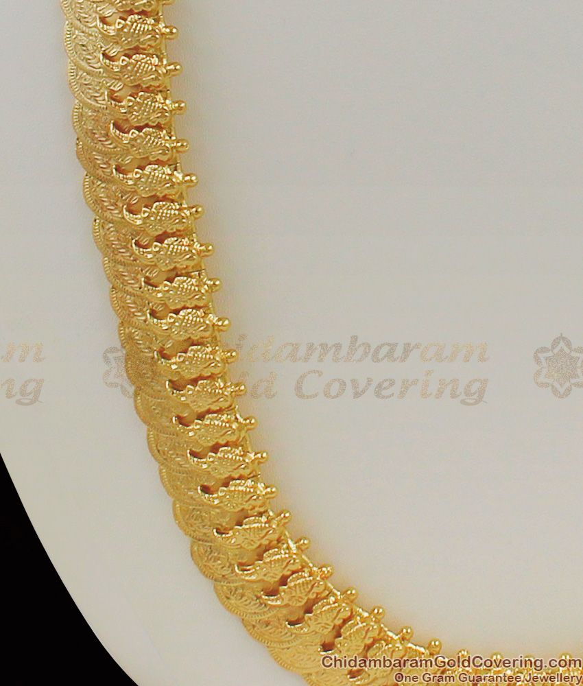 30 Inches Heavy Lakshmi Gold Kasu Malai Haram Necklace For Womens Online HR1070