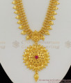 Innovative Dollar Design Gold Plated Bridal Haram With Ruby Stone Buy Online HR1159