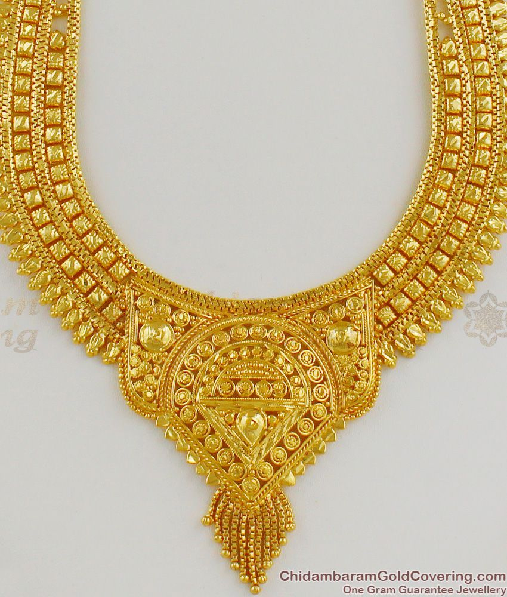 Grand Gold Calcutta Design Forming Haram Jewellery Set Bridal 