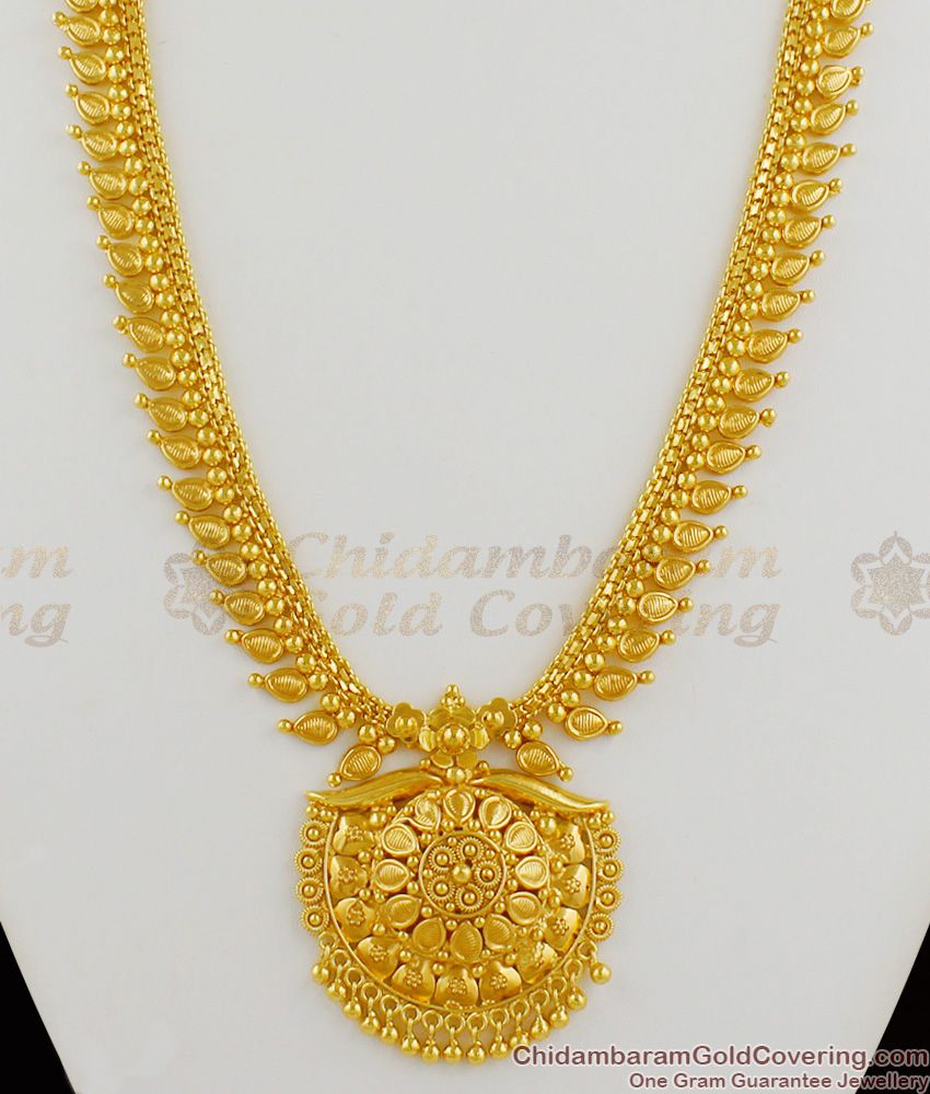 Beautiful Kerala Design Gold Plated Big Dollar Haaram Online Collection HR1226