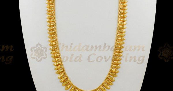 Light Weight Kerala One Gram Gold Bridal Haram Mullaipoo Design ...