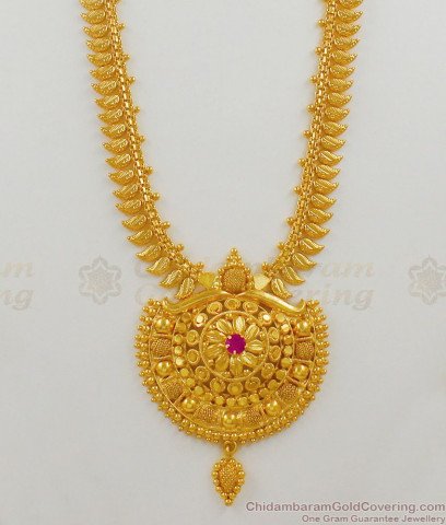 Suriyan Thali Design Pure Gold Thenna Maram One Gram Gold Jewelry THAL52