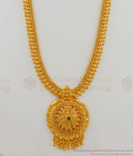 Kasu Malai, Ruby Stone Gold Plated Aaram, American Diamond Aaram ...