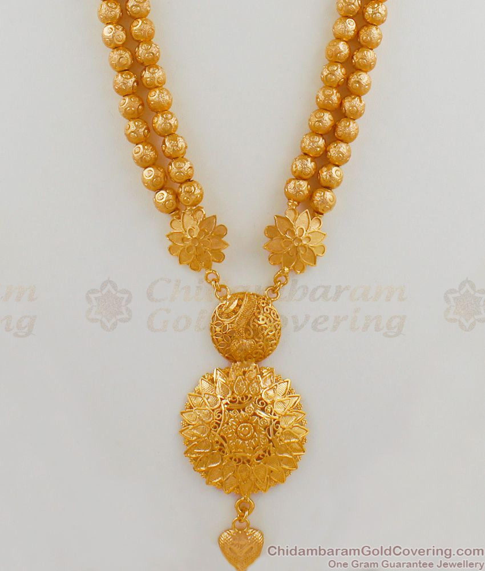 Golden Balls Kerala Haram Design Gold Tone Bridal Jewelry HR1587