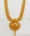 Real Gold Long Necklace Marriage Haram One Gram Gold Jewelry HR1671