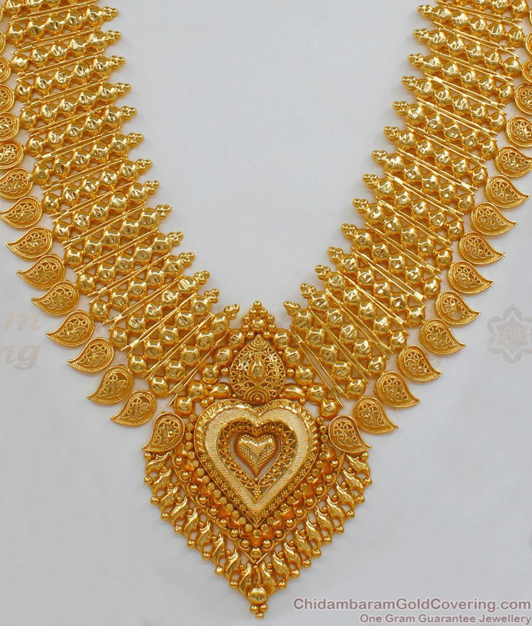 Luxury Kerala Design Gold Haram One Gram Gold Jewelry Buy Online HR1714