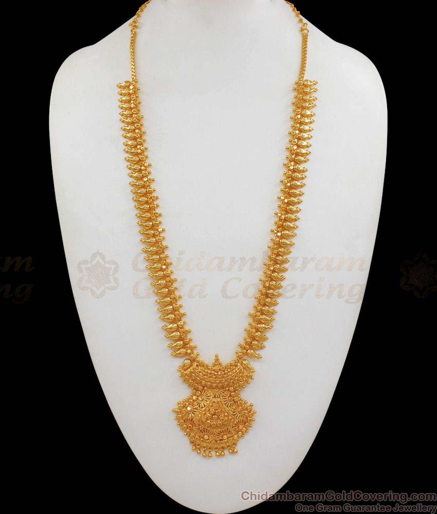 Buy One Gram Gold Haaram Design From Chidambaram Gold Covering HR1747