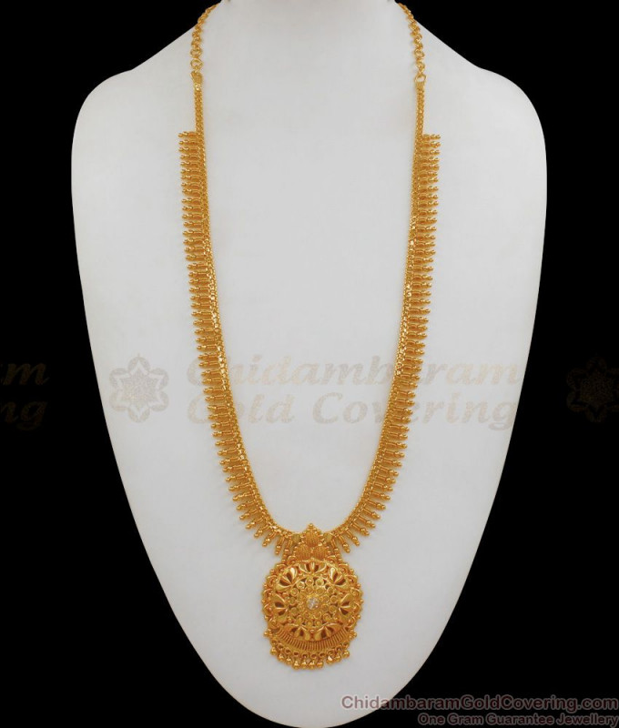 Kasu Malai, Ruby Stone Gold Plated Aaram, American Diamond Aaram ...