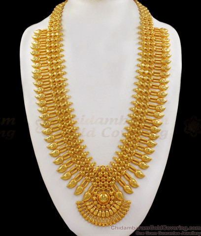 Net Pattern New Fancy Design Kerala Gold Traditional Haram Necklace ...