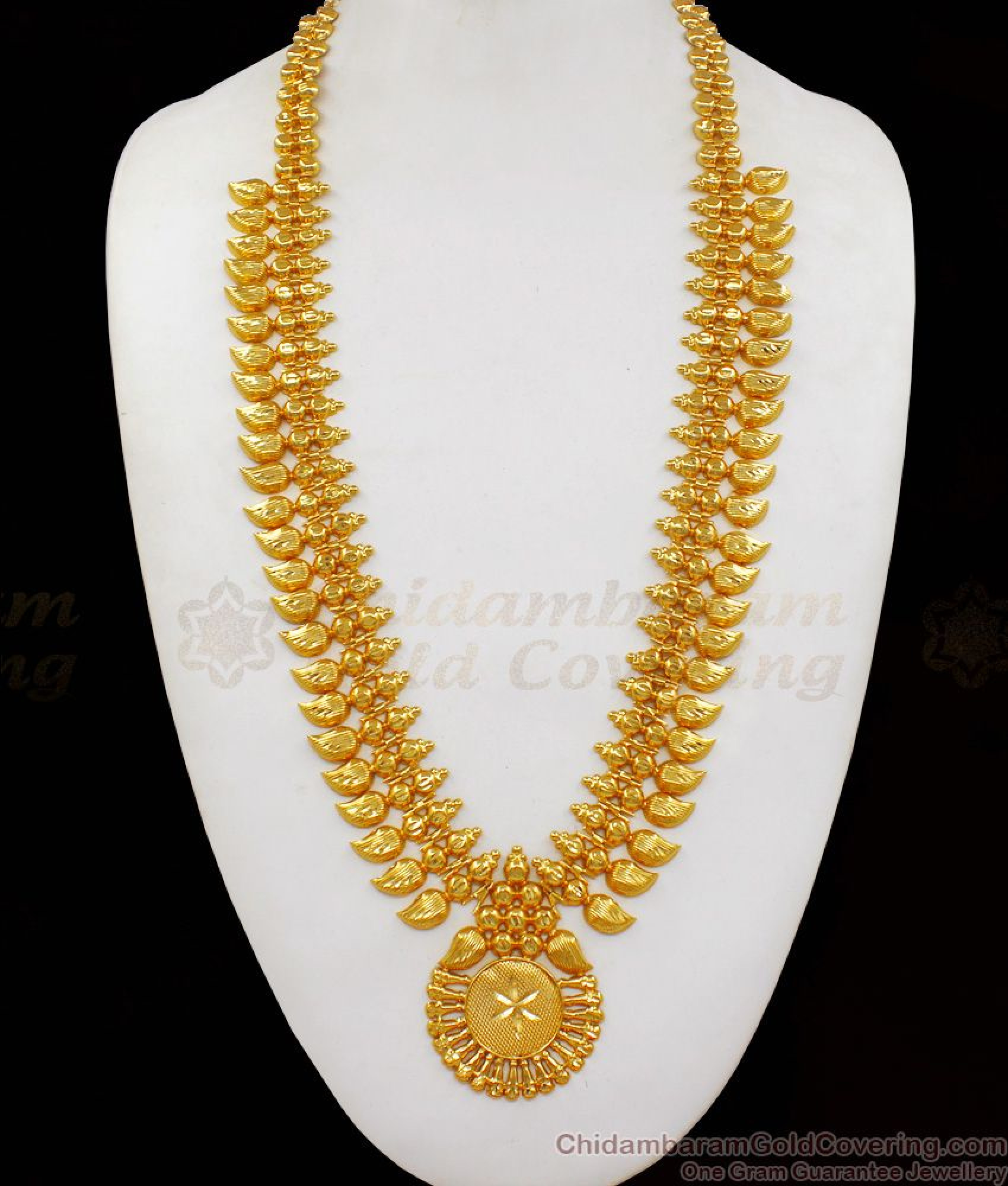 Buy Traditional Gold Haram Kerala Design Jewelry Marriage Collections ...