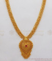 Single Ruby Stone One Gram Gold Haram For Bridal Wear HR1842