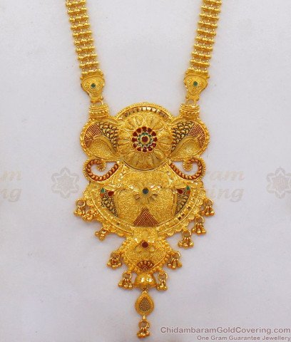 Gati Metal Panchaloga Attigai Gold Design White Stone Impon Choker ...