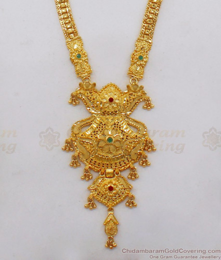 Kasu Malai, Ruby Stone Gold Plated Aaram, American Diamond Aaram ...