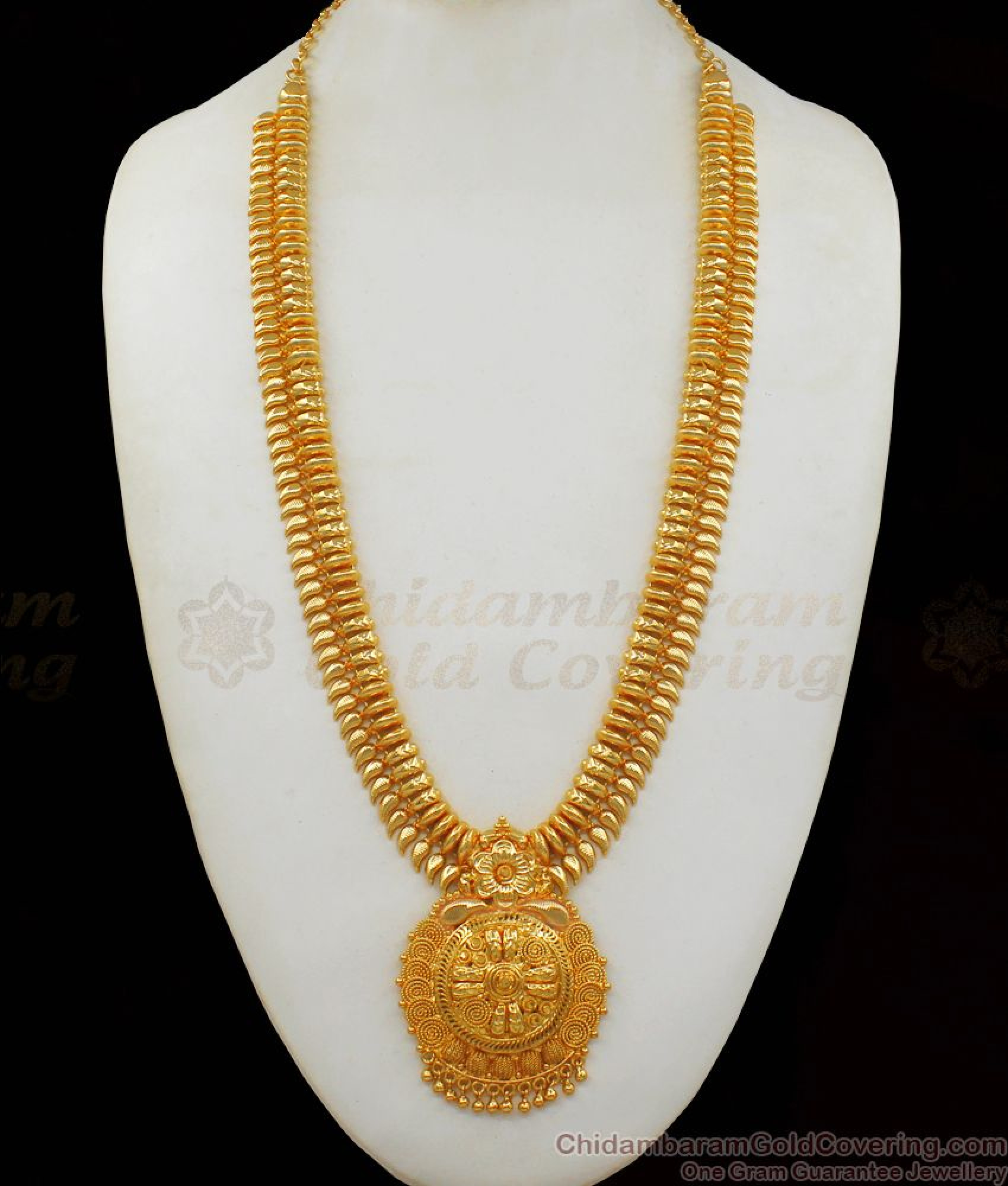 Stunning One Gram Gold Haram For Wedding Collections HR1990