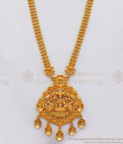 Net Pattern New Fancy Design Kerala Gold Traditional Haram Necklace ...