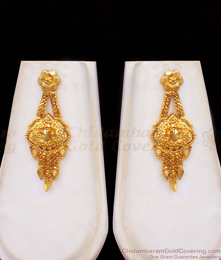 Flower Design Forming Gold Haram Earring Combo HR2151