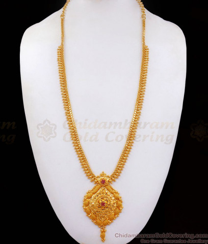 Unique Gold Haram Necklace Combo Set For Wedding Collection HR1931