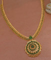 One Gram Gold Haram With Radiant Green Stone HR2253