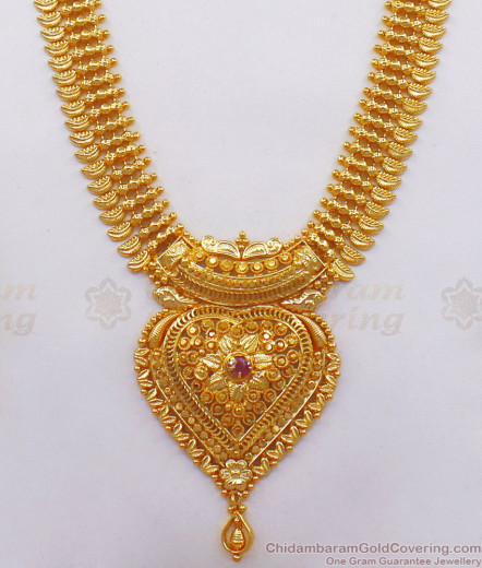 Long Necklace / Haaram - ChidambaramGoldCovering