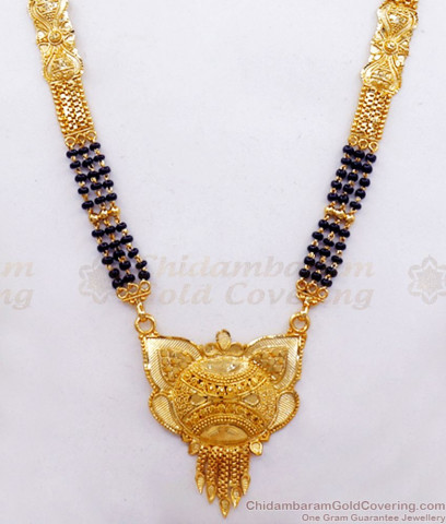 Buy Plain Gold Mangalsutra Design Long Thali Chain Design For Women Hr1855