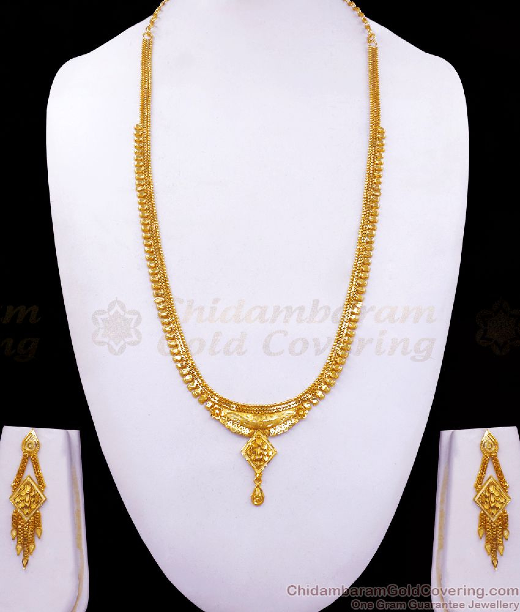 Calcutta 2 Gram Gold Haram Design Combo Set At Affordable Price HR2361