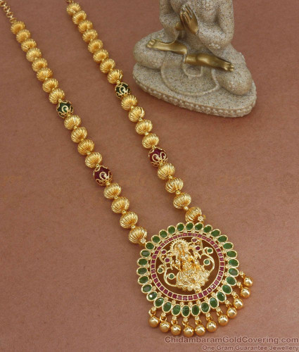 Latest gold deals gundla mala designs