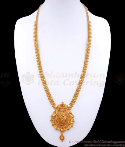 Fancy Model Gold Bridal Haram With White Stone Jewelry For Ladies HR1518