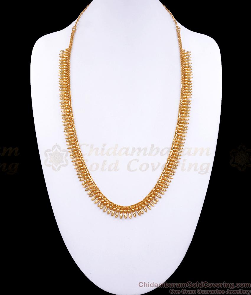Buy Plain Mullaipoo Malai 1 Gram Gold Haram Collections Shop Online HR2893