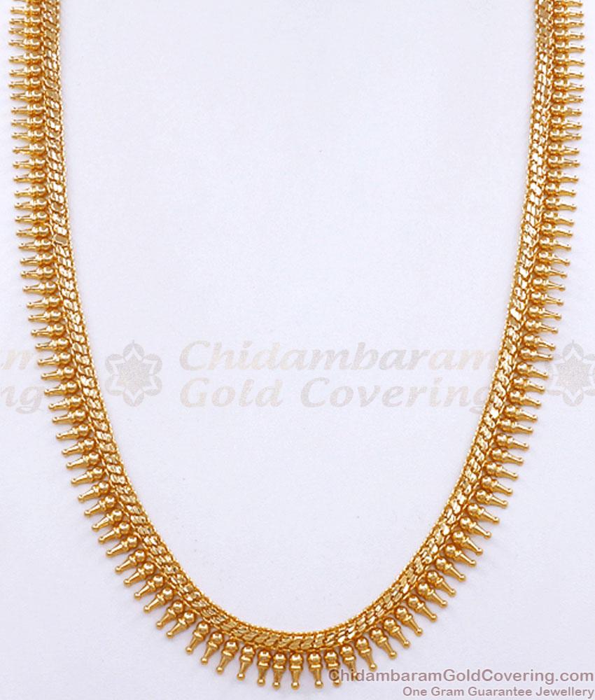 Kerala Traditional Gold Imitation Haram Mullai Bridal Designs HR2894